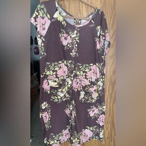 Kindred Bravely Maternity & Nursing Lounge Dress Floral Size S/M/L